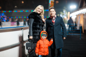 Анна Городжая с сыном и Родион Газманов